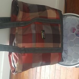 L. L. Bean plaid tote medium